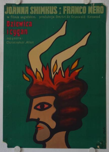 Das Mädchen und der Zigeuner originales polnisches Filmplakat